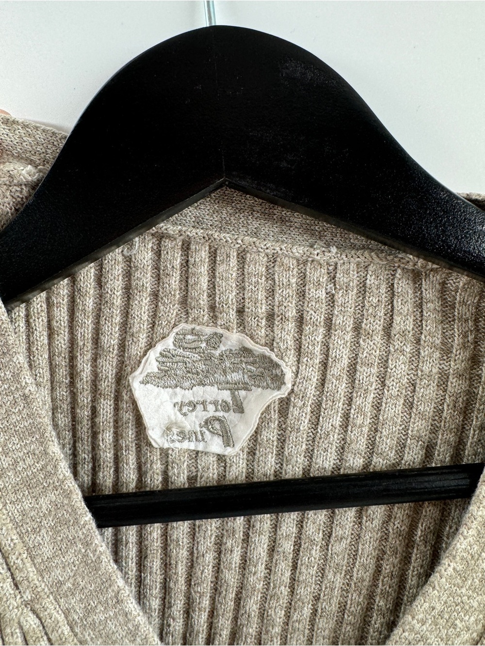 Torrey Pines Khaki Ribbed Single Button Cardigan Women's Medium - Picture 5 of 8